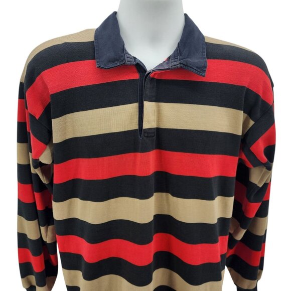 Vintage CCC Canterbury of New Zealand Mens Large Rugby Shirt Jersey Striped - Picture 2 of 7